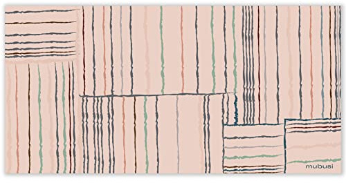 mubusi Tapis Vinyle Cuisine Salon - Différentes Tailles - (Tissu Gris 40x80 cm)