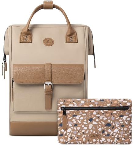 CABAIA Sac à Dos Adventurer Kuala Lumpur 23L - Ordinateur 15 - Déperlant | Bagage cabine · Ouverture grand angle · Système MOLLE pochettes interchangeables · Certifié Vegan · Conçu pour durer