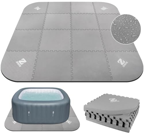 ZOMOFEW Whirlpool-Matte für aufblasbare Badewanne, quadratisch, Grau, Eva-Schaum, 1,27 cm dick, 210 cm