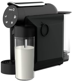 Delta Q MiniMilkQool Schwarz – Kapselkaffeemaschine Milchbehälter, kompakt, vielseitig und minimalistisch, einfach zu bedienen