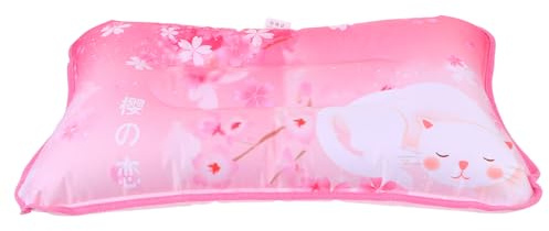 Zerodeko Almohada De Hielo Refrescante De Verano Inflable y Rellenable, Material, Color Rosa, Almohada Multifuncional Hora del Almuerzo y Descanso