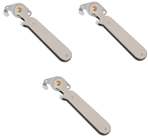 Alipis 3stücke Manueller Dosenöffner Aus Edelstahl Handheld Büchsenöffner Mit Komfortgriff Für Camping Küche Und Restaurant Für Personen Mit Geringer Griffstärke Effizientes