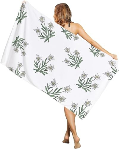 okoikfc 3D Strandtuch 150x200 cm Blumen Badetuch Groß Blumen Microfaser Handtücher Weich Schnell Trocknen Strandhandtuch Herren Frauen Badetücher, Strandtücher Strandlaken Handtuch A1357