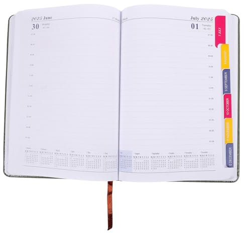 DIYEAH Wöchentlicher Planer Buch 2025 Täglichen Notebook Agenda Planer A5 Größe Veranstalter Akademische Büro Zubehör