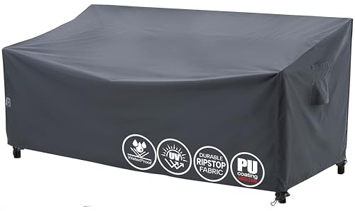 F&J Outdoors Garden Large Sofa Bench Cover Waterproof 234x107x66/107cm 600D | Patio Covers for Garden Furniture Bench Covers 3-4 Seater 600D PU-Coating Heavy Duty Cover Rainproof Fabric Sofa Protector