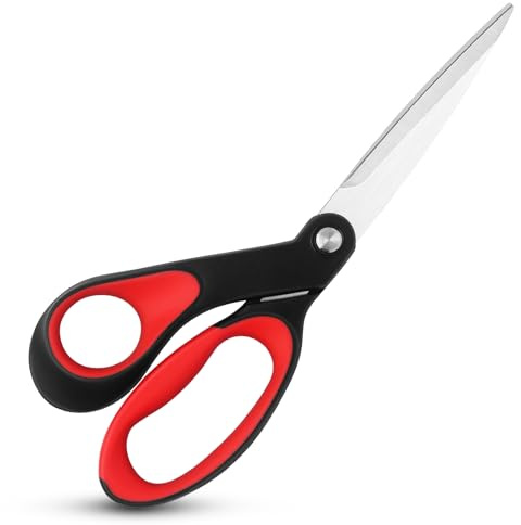 Asdirne Forbici da cucito per mancini, forbici da sarto multiuso resistenti, lame in acciaio inox e manico confortevole, adatte per tessuto, 22,9 cm
