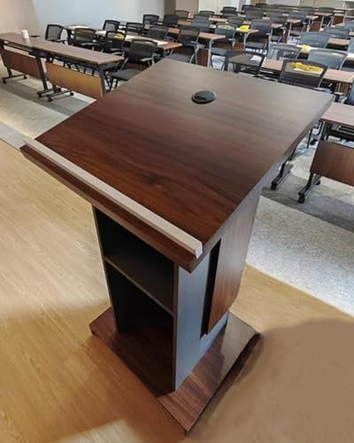 Oracra Rednerpult Tragbarer Rednerpultständer für Den Schreibtisch mit Feststellrädern, Stand-Up-Rednerpultständer Zum Predigen, Vortragstisch für Kirchen, Klassenzimmer, Hochzeiten, Partys