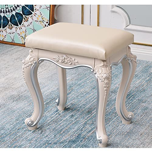 LMHAUSS Vanity Benches Quadratischer Vanity-Hocker mit ABS-Kunststoff-Stahlbeinen, Dressing-Make-up-Hocker, gepolsterte Bank, Klaviersitz-Stuhlbank im Schlafzimmer, Badezimmer,4 Vigorous
