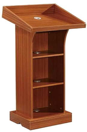 WOTZOV Rede Podium Moderne Rednerpulte Sandalwood Minimalistische Rezeption Pulte für Kirchen Lehrerpodien 63x55x120cm Tragbarer Podiumständer Mode