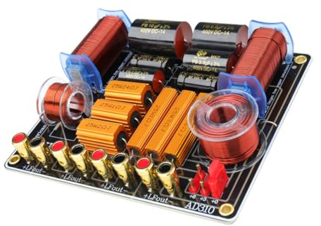 Cpolebev Drei-Wege-450-W-Professioneller Lautsprecher, Hochleistungs-Splitter, 750 Hz/5000 Hz, Bühne, Heimkino, 3-Einheiten-Audio-Crossover-Filter, Langlebig, Einfache Installation, Einfach zu Bediene