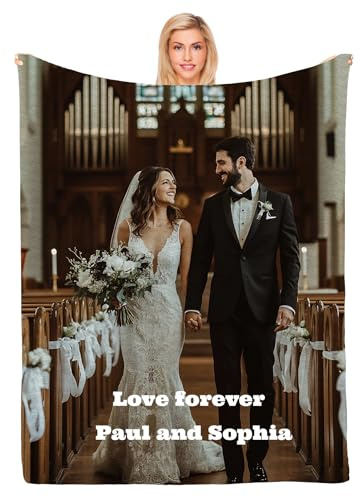 Yecaiyoger Personalisierte Decke Fotodecke Maßgeschneidert Decke mit Bildern Personalisierte Decke Geschenke für Erwachsene Haustier Personalisiert Vatertag Muttertag Jahrestag Geburtstag (1 Foto)
