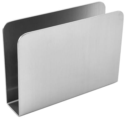 perfk Servilletero de Acero Inoxidable, Soporte Vertical para Toallas de Papel, dispensador de servilletas Sencillo, Estante para pañuelos para Sala de