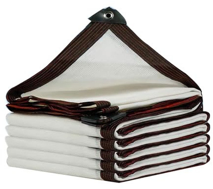 Telo ombreggiante per esterni, resistente ai raggi UV, rete ombreggiante da giardino, copertura per gazebo, protezione solare, per serra, pollaio, 3 x 13 m, bianco