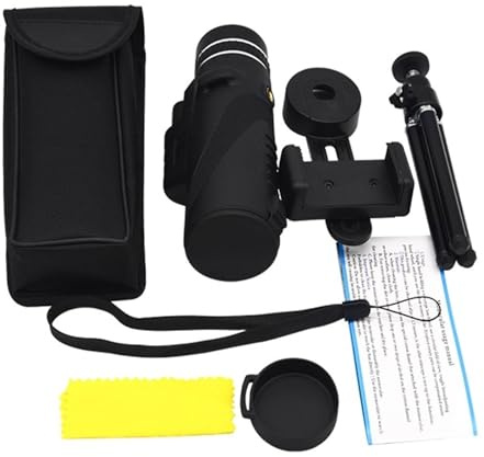 HD 40X60 Taschenteleskop Professionelles Power-Teleskop Langstreckenzoom Geeignet for Vogelbeobachtung Im Freien, Camping Und Tourismus(Phone Clip Tripod)