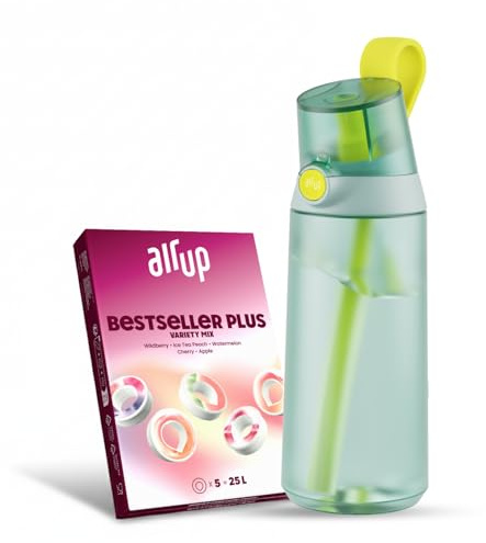 air up Gourde Click Turle Green 600 ml – Paquet de 5 Pods - Vert