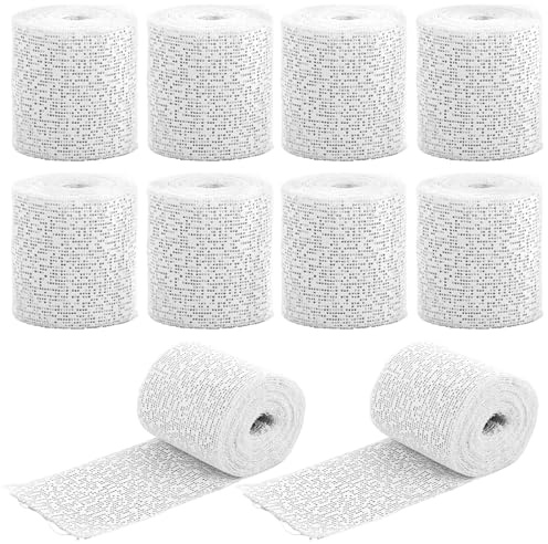 APACALI 10 Rolls Plaster Bandage, 7.5cm x 4.5m Plaster of Paris Bandage, Plaster Roll for Art, Crafts, Modelling, Moulds, White