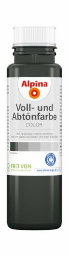 Alpina COLOR Voll- und Abtönfarbe Dark Grey, 0,25 L – Wand- & Abtönfarbe für innen & außen