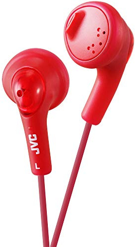 JVC Gumy - Auriculares in-Ear para el iPod, iPhone, MP3 y Smartphone (imán de neodimio, Cable de 1 m, 15 Hz - 20 KHz), Color Rojo