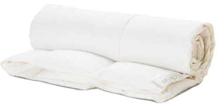 Lancashire Textiles 4.5 Tog Goose Feather and Down Duvet – White Washable Quilt, Anti-dust Mite and Down Proof 230 Thread Count Cotton Duvet – Single – 135 X 200 Cm