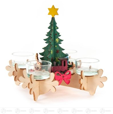 Rudolphs Schatzkiste Ersatzteile & Bastelbedarf Bastelsatz Adventsleuchter Breite x Höhe x Tiefe 21 cmx17 cmx21 cm NEU Erzgebirge Bastelset Selbstbausatz