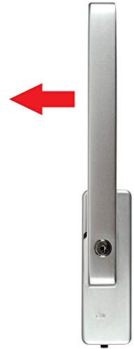 GU Schiebetür PSK Drehgriff abschließbar DIRIGENT 966/976, 34225 oder auch 30152, DIN Rechts silber EV1 mit Aussperrsicherung incl. SN-TEC Montageschlüssel
