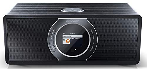 Sharp DR-I470(BK) Radio Internet Digital Estéreo con Dab/Dab+/Fm, Bluetooth V2.1 + Edr, Función despertador y de Repetición de Alarma, Negro