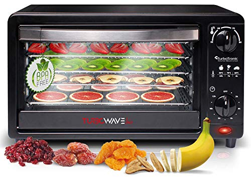 Déshydrateur TurboWave BIO entièrement en métal, 14 litres, fourni avec grilles, minuteur et cahier de recette, dehydrator food (14 Litres)