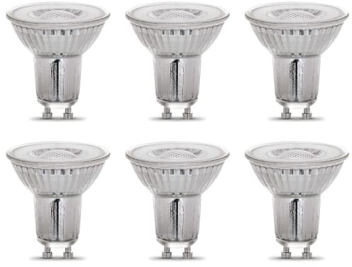 Feit Electric 4W LED MR16 GU10 Bulbs with 35W Equivalent, Dimmable, MR16 Bulbs, 22 Yrs. Lifetime, 300 Lumens, 5000K Daylight, 6 Packs - BPMR16/GU10/950CA/6