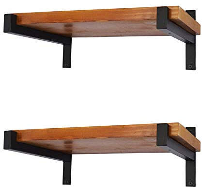 EZYDECOR Robuste Regalhalterungen, Wandmontage, industrielle Metallregalstützen mit Lippe, 150 mm, 4 Stück