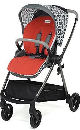 Foppapedretti Universalmatratze für Kinderwagen, doppelseitig mit Sommer- und Winterseite, rot