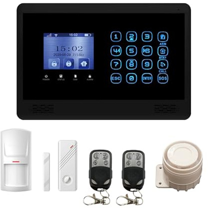 ANTIFURTO ALLARME CASA TOUCH SCREEN WIFI + COMBINATORE GSM E GESTIONE DA APP (Kit WiFi + GSM FP-M2WBX - S)
