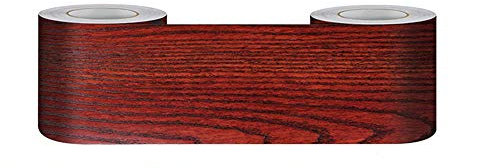 WMHDSJ Selbstklebende Bordüre Rotes Sandelholz Stock Wasserdichte Entfernbare Tapeten Aufkleber Dekoration für Wohnzimmer Badezimmer Küche Fliesen 30cm X 500cm