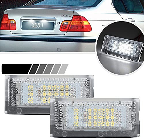 Ayikeiy 2 Stück LED Kennzeichenbeleuchtung nummernschildbeleuchtung kompatibel mit BMW E46 3er Serie 4D Limousine 5D Touring 98-05 OEM# 51138236269 | 1998-2005, 323ci 323i 325ci 325i 325xi 328ci 328i 330ci 330i 330xi M3, 2Pcs Kennzeichenleuchten, OEM 51138236269, E4-geprüft