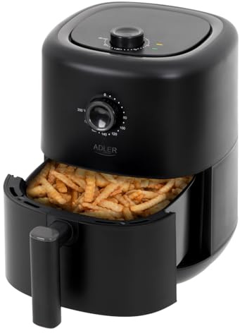 Adler AD 6310 Heißluftfritteuse 3L, 2200 W, fettfreie Fritteuse, Schwarz