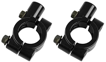 Godimg 7/8(22mm) Universal Motorrad Spiegel Lenkerhalterung,Motorrad Spiegelhalterung M8,2 Stücke (Schwarz)