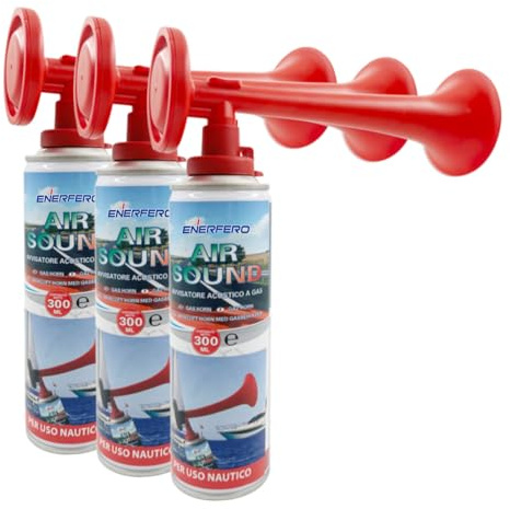 ENERFERO Tragbare Gashupe, Gasstadion-Trompete, Signal Horn, Fußball-Trompeten, 300 ml (3 Stück)