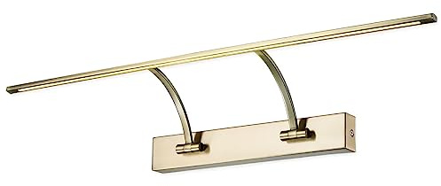 PAPUQ Applique LED da parete per illuminare quadri, tele, specchi, murales, 13 W tradizionale ed elegante, tono di luce calda 3000 K, bronzo anticato, snodato. 76 cm
