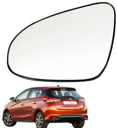 Ruolin Vetro Specchietto Retrovisore Sinistro, Vetro Specchio Retrovisore Esterno Auto Compatibile con Yaris 2012-2018