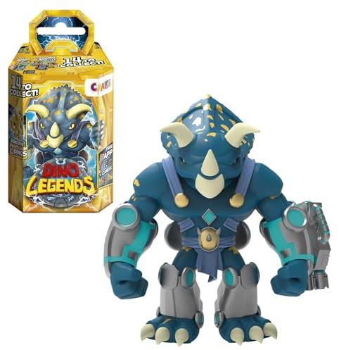 STRETCHY LEGENDS - Actionfiguren für Kinder , Dinosaurier Krieger Figuren zum Sammeln und Spielen , mit Waffen & Zubehör