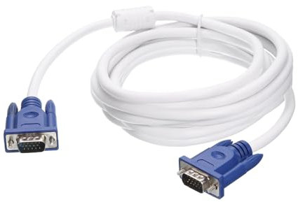 QUARKZMAN Câble VGA vers VGA, 5M/16.4ft Mâle vers Mâle VGA 3+4 Câble Vidéo pour Ordinateur, Projecteur