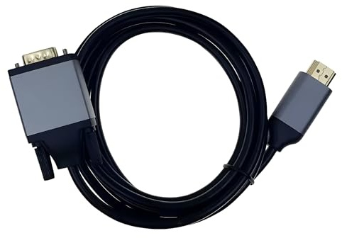 TV xStream Cable HDMI a VGA 1080P, adaptador macho a macho de alta velocidad de 1,8 m con audio, carcasa de metal, certificado CE, color negro