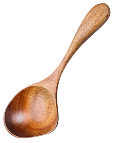 Garneck Wooden Soup Spoon Serving Spoon Sauce Drizzle Kitchen Food Wooden Ladle