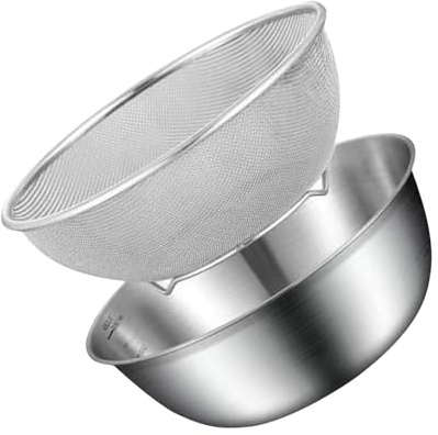 Colador De Acero Inoxidable Con Cuenco, Colador Filtros Alimentos Acero Inoxidable,Enjuague Para Escurrir Pasta | Escurreplatos De Cocina, Cesta De Malla Con Cuenco De Pasta Cot