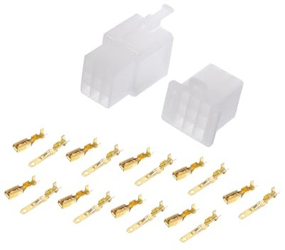 TUCKBOLD 9 Pin Car Electrical Wire Connector Plug Kits Waterproof 2.8 Series Male Female Cable Terminal Housing Plastic Copper White Automotive Parts