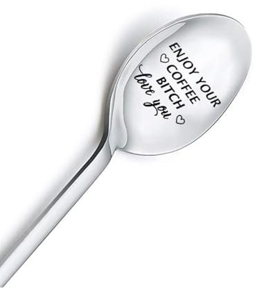Best Friend Funny Gifts for Girls BFF Birthday Gifts for Bestie Enjoy Your Coffee Spoon for Women Best Friends Friendship Birthday Gift for Sister Girlfriend Besties 1Pc