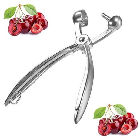 Aluminum Alloy Hand Cherry Stone Remover - Cherry Corer, Olive Pitter and Destoner - Red Dates Pitting Device