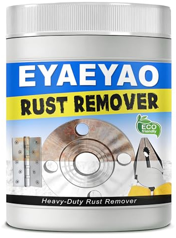 Eyaeyao Rust Remover Powder for Concrete, Cement, Metal and Stainless Steel Surfaces, Safely and Quickly, Non-Corrosive, Rsuitable for Indoor and Outdoor Rust Removal (8 Ounces)