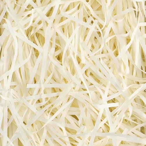 Papier de Soie, 100g Déchiqueté Raphia Papier Dechiquete Panier Remplissage de Papier Déchiqueté pour le Remplissage de Panier de Fête Bricolage et boite cadeau, Emballage Cadeau