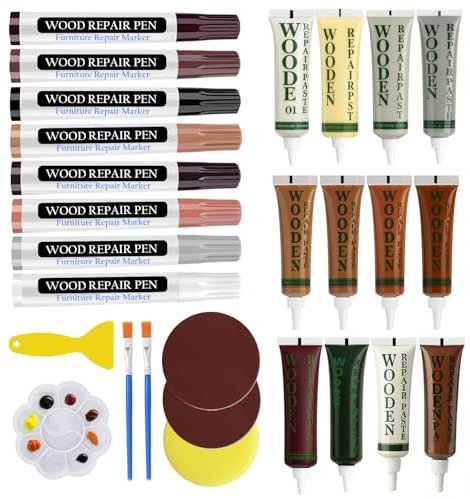 Laminat Reparaturset Holz Reparaturset Möbel Reparaturset Möbel Reparatur set-stellt jede Holzoberfläche wieder her Kratzer für Holztüren Tische Schränke Mehrfarbig Passend