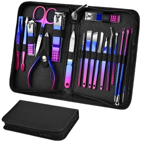 Kit Cortaúñas Set Para Cortar Uñas De Pies, Herramientas Para Y Estuche De | Set Manicura Acero Inoxidable Para Viajes Al Aire Libre, Hombres, Mujeres, Familia Y Amigos